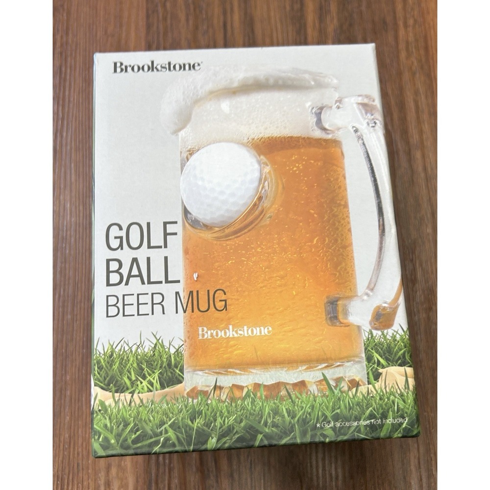 Brand New Brookstone Golf Ball Beer Mug Still Sealed In Box - Picture 3 of 6